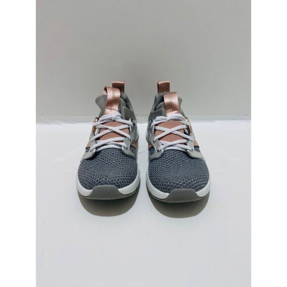 Skechers Sneakers Girl’s Metallic Grey and Rose Shine Status Athletic Size 1 - Picture 6 of 11
